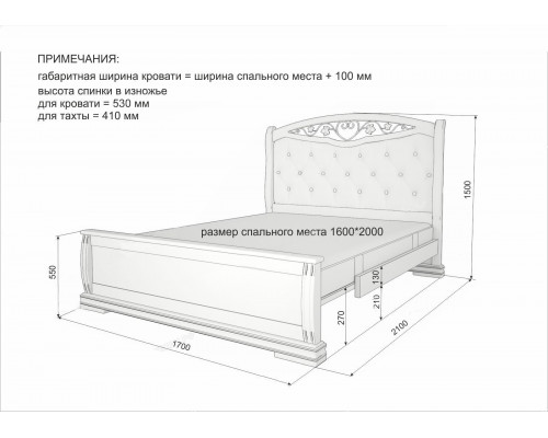 Кровать Сиена с ковкой и мягкой вставкой